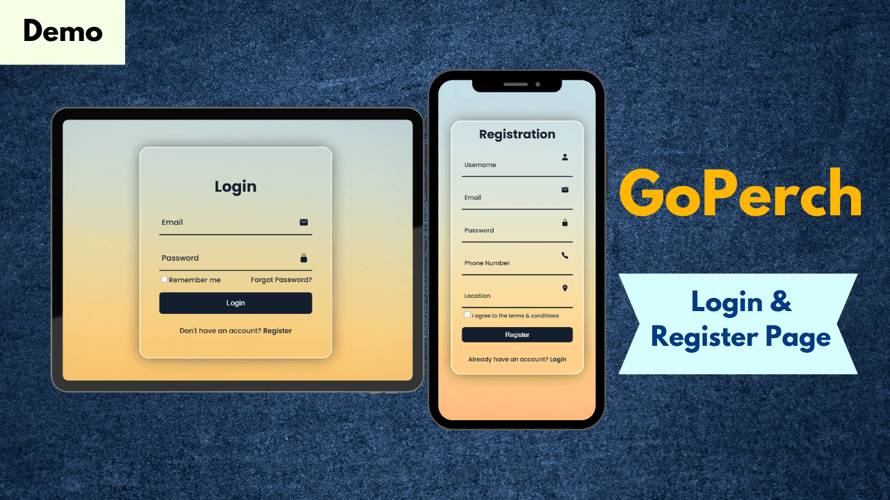 Login / Register Page